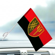 Автомобільний прапорець 91 Центр психологічної підтримки 20 АК червоно-чорний